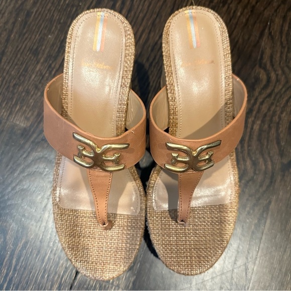 Sam Edelman Women’s Yardlie Tan Cork Wedge Platform Sandals Size 8.5M - Picture 3 of 8